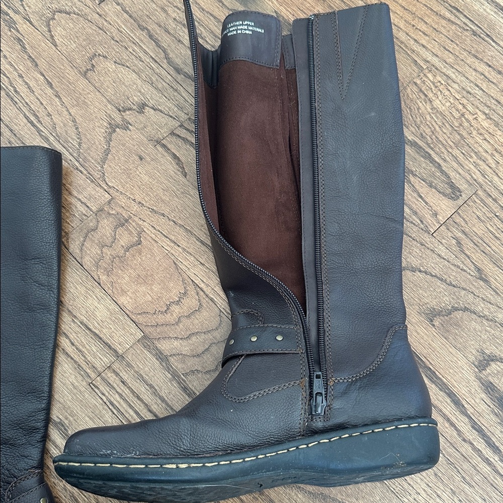 Women’s Dark Brown Leather Buckle Boots b:o:c brand by Born - Picture 7 of 8